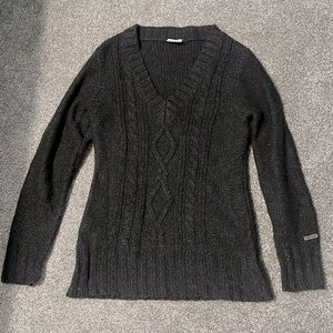 Columbia Knit Wool Cable Sweater.